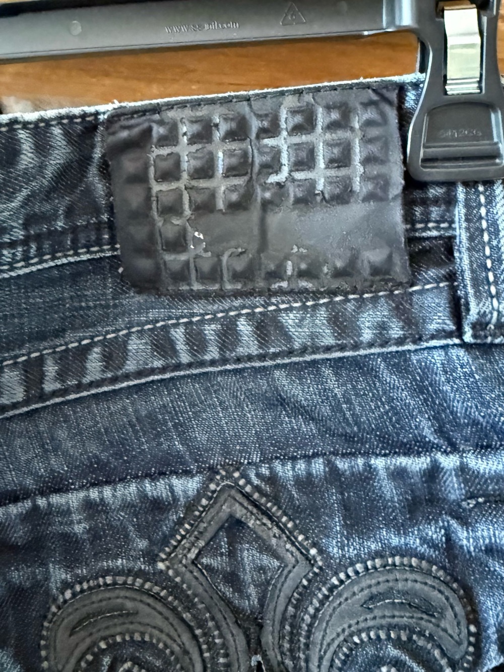 Affliction Black Premium Blake Relaxed Straight Leg w/ Embroidered Pockets - Picture 8 of 9